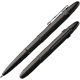 Fisher Space Pen Matte Black Pressurized Ballpoint Bullet Pen | Compact Size, Writes Upside Down and in Extreme Temperatures, Black Ink, Medium Point, Pocket Clip, Made in the USA