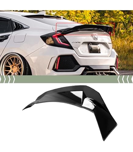 thumbnail image 2 of Gloss Black Duckbill Spoiler For 2022-2024 Honda Civic Sedan (11th Gen, JDM Style) 2 of 6