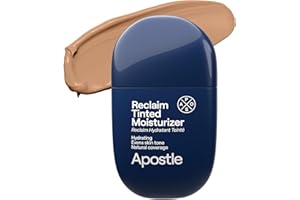 APOSTLE Reclaim Tinted Moisturizer for Men (6 Cornwall) - Niacinamide, Vitamin E, Squalane, Hyaluronic Acid, Tinted Face Moisturizer For Men. Hydrates, Evens Skin Tone, Reduces Fine Lines, 1 Fl. Oz.
