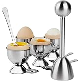 Moovul Steel Egg Cracker Topper Set,Hard Boiled Eggs Separator Holder 9pcs