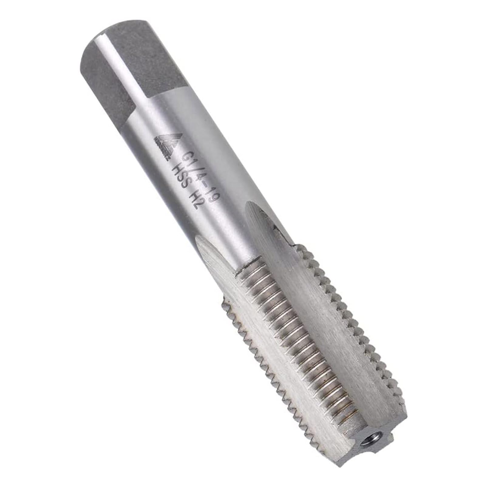 MACHSWON Pipe Thread Tap for Cleaning or Re-Thread Damaged or Jam Pipe Threads Straight Flute Machine Threading Tap Right Hand H2 Tolerance High-Speed Steel G1/4-19 1Pcs
