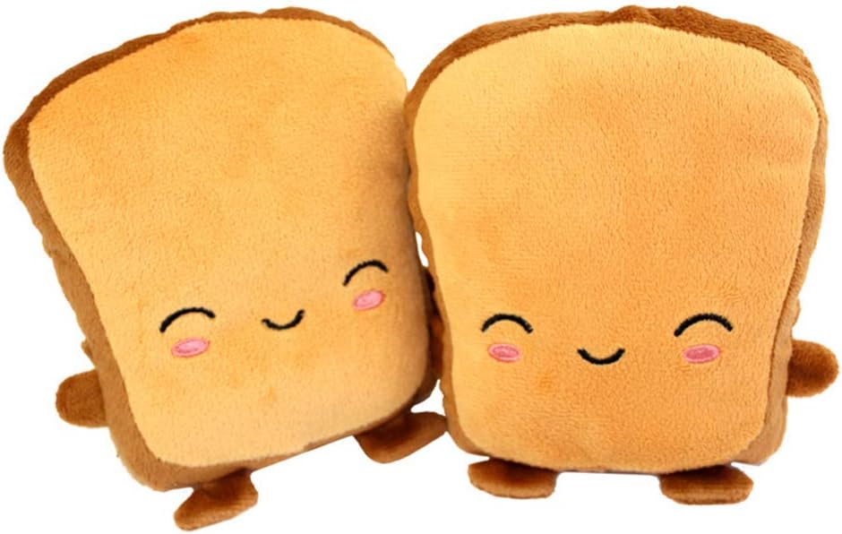 Amazon Com Huahuako Heating Fingerless Gloves 1 Pair Cute Cartoon Toast Soft Hand Warmer Usb Mitten For Women Children Smile Face Kitchen Dining