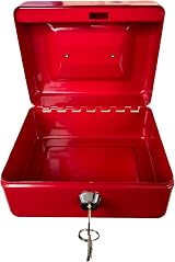 Requisite Needs Metal Money Box Tin 6 Inch Steel Cash Safe Box with Lock view 4