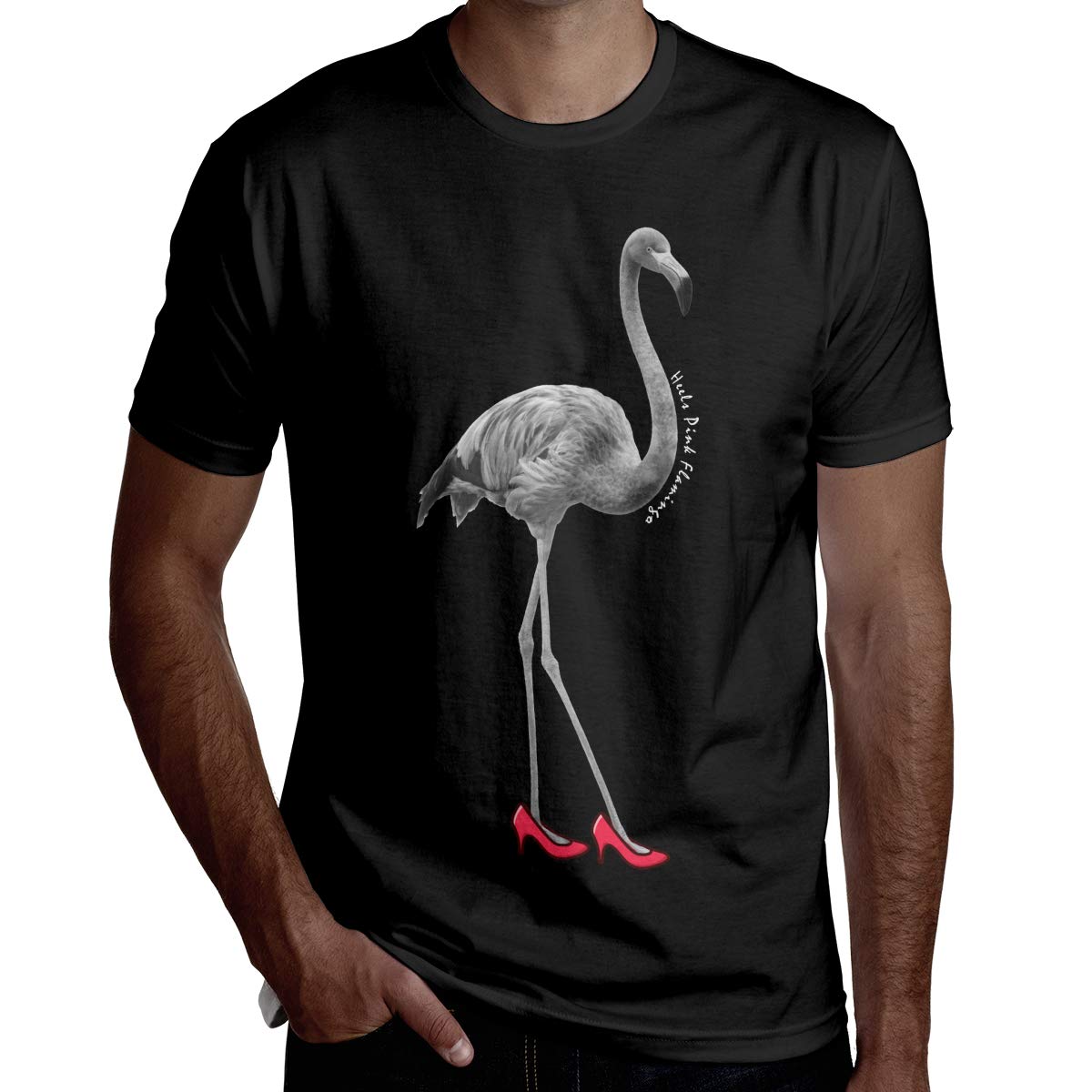 Heels Pink Flamingo Black Original Essential Novelty Shirt