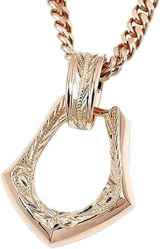 Amazon アトラス Atrus ネックレス メンズ トップ ハワイアンジュエリー 18金 ピンクゴールドk18 喜平用 馬蹄 剣 ペンダント キヘイチェーン シルバー925ピンクメッキ ジュエリー 通販