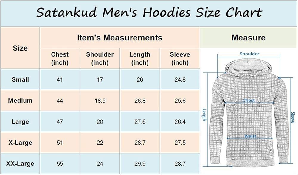 Mens Pullover Hoodie Long Sleeve Hooded Sweatshirt Casual Hoodies Square Pattern: Clothing