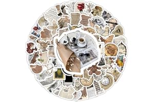 100 Pieces Aesthetic Vintage Stickers, Waterproof Vinyl Decals for Scrapbooking, Journaling, Planners & DIY Paper Crafts - Cr
