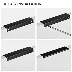 Peaha 10 Pack Black Edge Finger Tab Pulls for