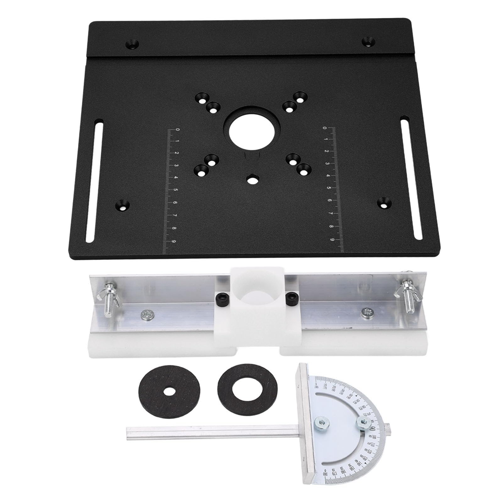 Router Lift, Router Table Insert Plate, Aluminum Alloy Material, Metal Router Lift System Kit, for Making High Accurate Woodworking Router Table (Black)