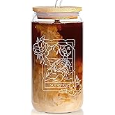 Scorpio Zodiac Gifts for Women, October November Birthday Gifts for Women, 12 Astrology Lovers 16 Oz Can Glass Cup, Constellation Horoscope Gifts for Women Birthday, Scorpio Birthday Decorations