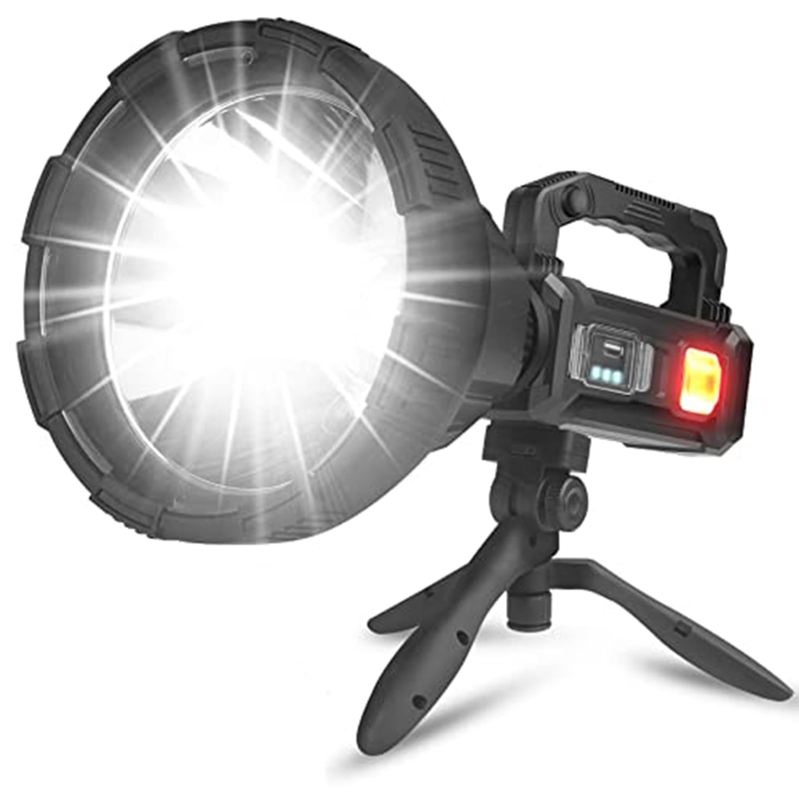 Photo 1 of Foleto Rechargeable Spotlight Flashlights High Lumens, 2500 Lumens Super Bright LED Searchlight Flashlight IPX5 Waterproof 4 Modes Handheld Spotlight for Camping, Hiking,Fishing (XXL Large)