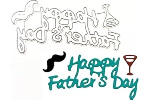 KASHOER Happy Father's Day Die Cut for Card Making Blessing Word Metal Cutting Dies Congratulations Die Cuts Happy Birthday Embossing Stencils Template for DIY Scrap-Booking Decor (Happy Father's Day1)