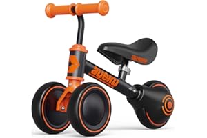 AyeKu Baby Balance Bike for 1 Year Old Boy Gifts Toddler Bike for One Year Old Toys 1 st First Birthday Gifts Baby Toys 12-24 Months, Orange Black
