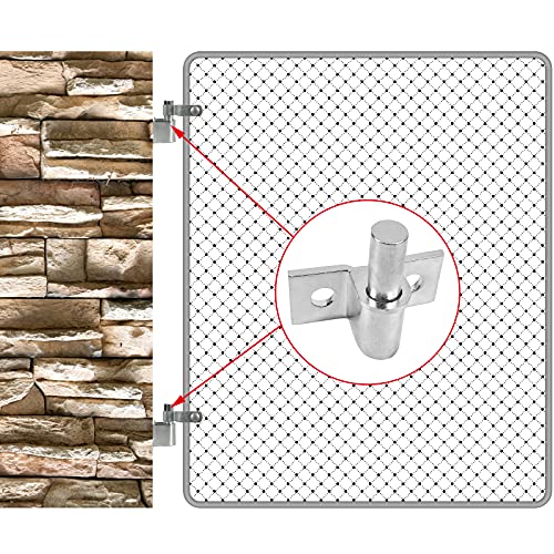 2 Pack Wood Fence Link Gate Hinge with 5/8 Hinge Pin Diameter Heavy Duty Outdoor Post Chain