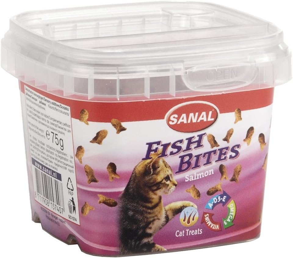 SanalFish Bites Cat Snack, 75 g, Pack of 6