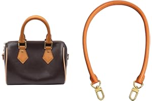 jiesinlov 27.5inches Vachetta Leather Shoulder Rolled Strap Replacement,Bags Strap for Soft Lucky Speedy 25 30 Handbags (Deep Beeswax)