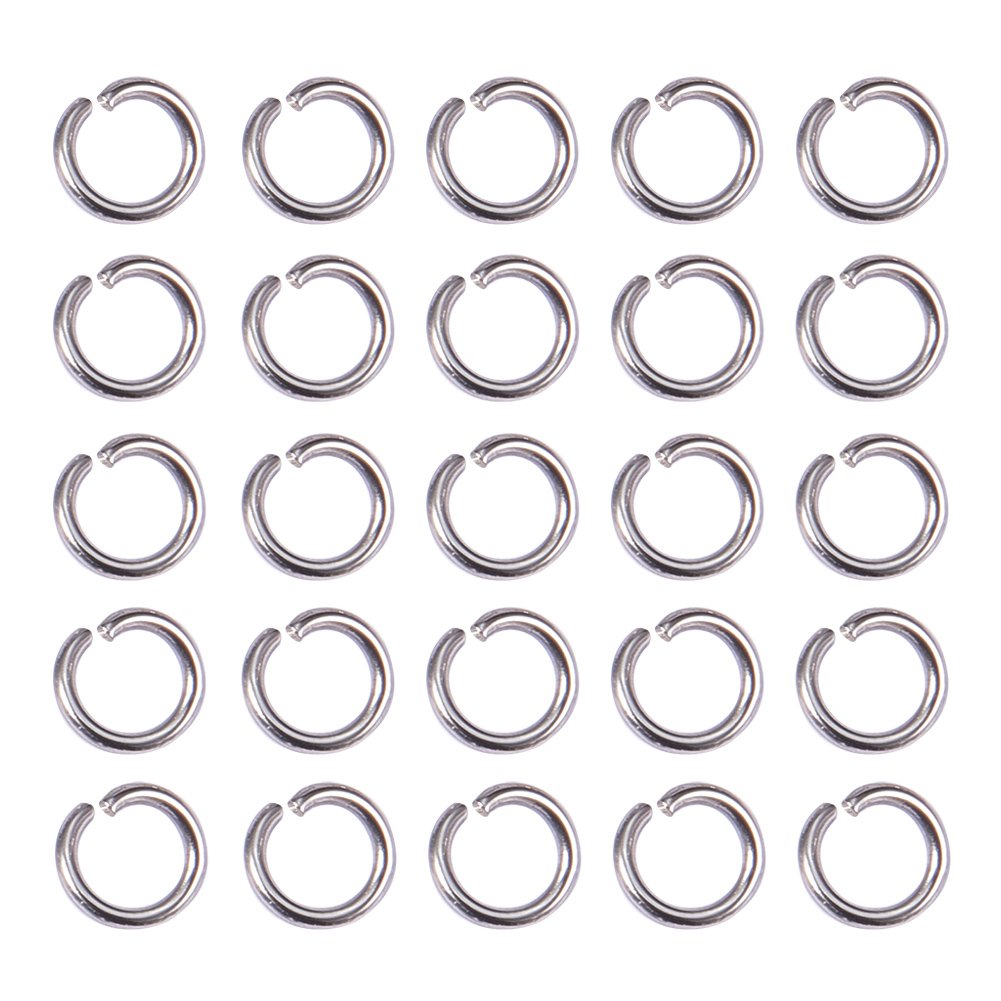 PH PandaHall 100pcs Jump Rings, 6mm 304 Stainless Steel Open Jump Rings Jewellery Necklace Bracelet Connectors Unsoldered O Ring for Earrings Bracelets Necklaces Chain Choker DIY Craft Making
