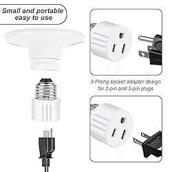 Outlet Light Socket Adapter,Screw in Outlet