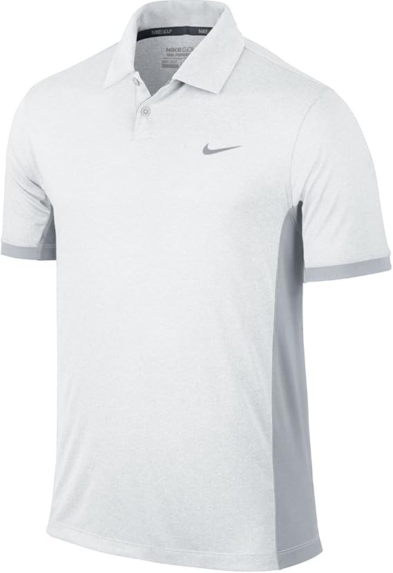 Amazon.com: Nike 2015 Victory Block Polo Mens Golf Shirt - Logo Chest White/Wolf Grey Small 