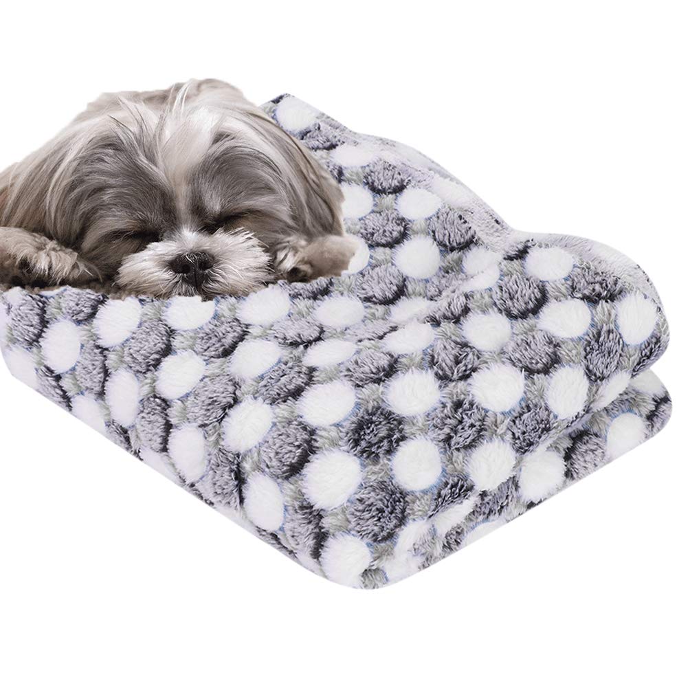 Large Luxury Pet Throw Blanket Dog Fleece Blankets and Throws Super Soft Fluffy Puppy Blanket Durable Dog Cat Blanket for Dogs Puppy Doggy Cats Extra Large Pets Washable Premium Fleece, 100 x 80 cm