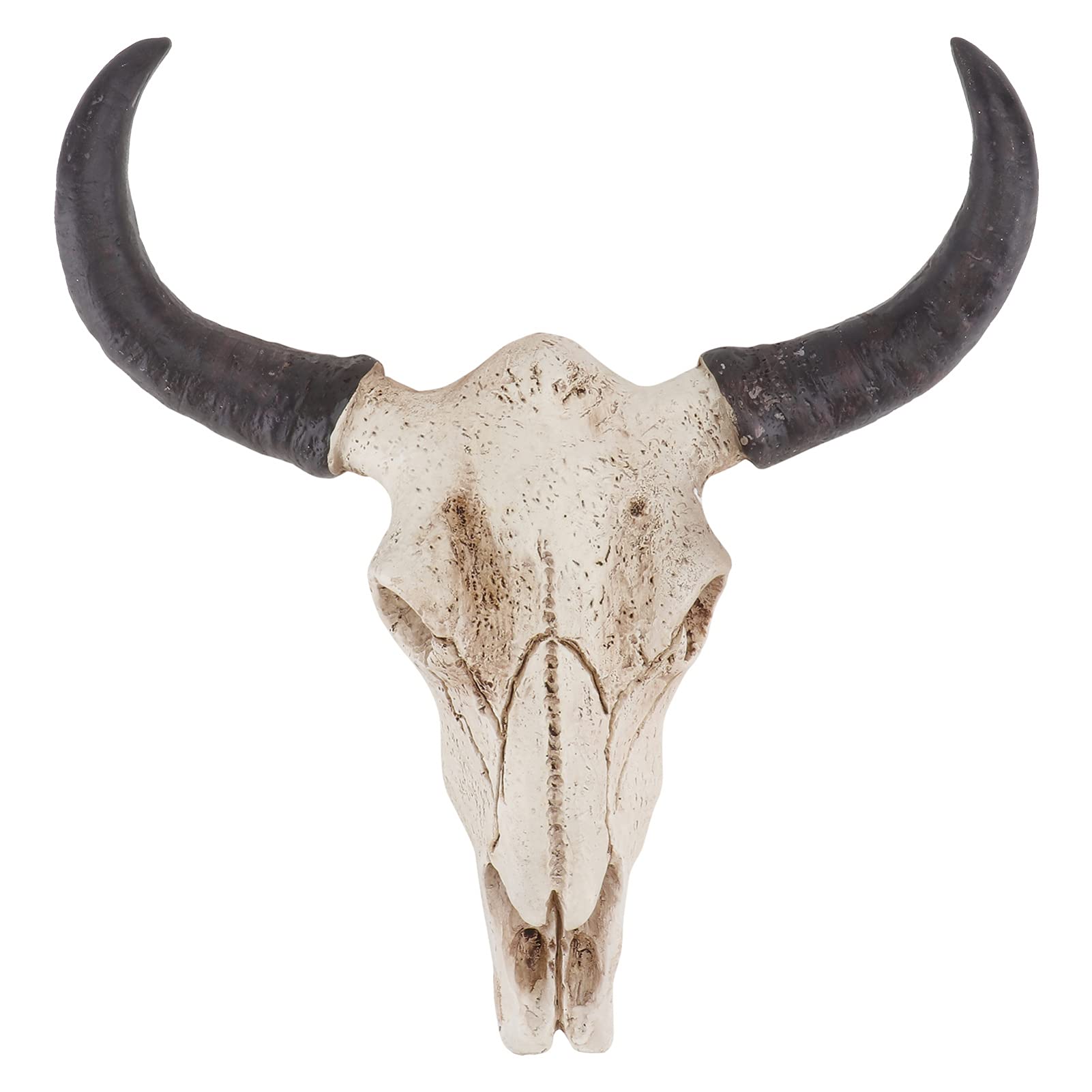 Wakauto 1PCS Skull Wall Hanging Long Horn Cow Skull Creative Resin Animal Art Crafts Ornaments for Decorating Home Wall