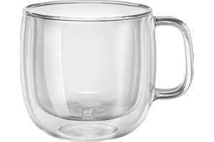 ZWILLING Sorrento Plus 2 Piece Insulated Double-Wall Borosilicate Glass Cappuccino Mug Set - 15oz