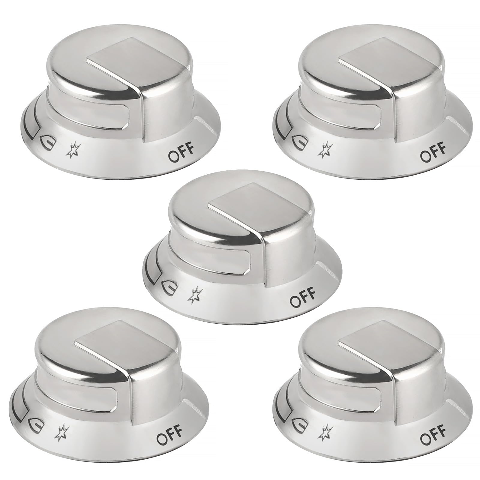 Photo 1 of (5pack) New Upgrade 318569904 Cooktop Burner Control Knob*5 fit for Frigidaire Electrolux Range Burner Stove Knob Replacement 3514026 AP5809436 PS9495257 EAP9495257