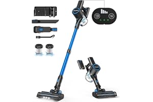 FABULETTA Cordless Vacuum Cleaner for Home, 30Kpa Stick Vacuum with 45Min Detachable Battery, 400W Brushless Motor, 6 in 1 Lightweight Vacuum for Hardwood Floors and Carpet Pet Hair Car