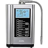 AGWIM Alkaline Water Ionizer Machine 729, Built-in a Filter, Produces pH 4-10.5 Water, 7 Water Settings, Up to -570mV ORP, 8000L Per Filter, Silver
