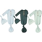 Bow Dream 3 Pack Baby Boys' Nightgowns Newborn gowns Sleepers infant Pajamas Gifts 0-3 Months