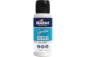 BLUEBIRD Signature Varnish for Acrylic Painting, Gloss, 3.4 Fl Oz (100ML), Non-Yellowing, Non-Toxic, Anti-Crazing, Gloss Varnish for Pro Artists, Hobby Painters & Kids