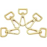 MELORDY 15 Pcs Metal Swivel Lobster Clasp Claw Push Gate Snap Hooks for DIY Crafts Keychain Purse Handbag Making (Gold, 3/4 inch)