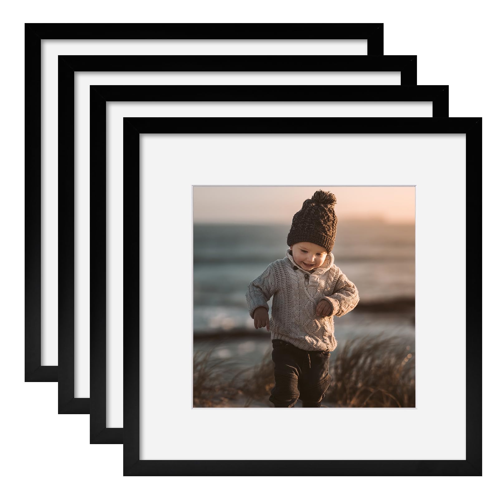 KINLINK 12x12 Picture Frames Black, Square Photo