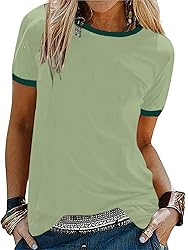 Remidoo Womens Crew Neck Short Sleeve T Shirt