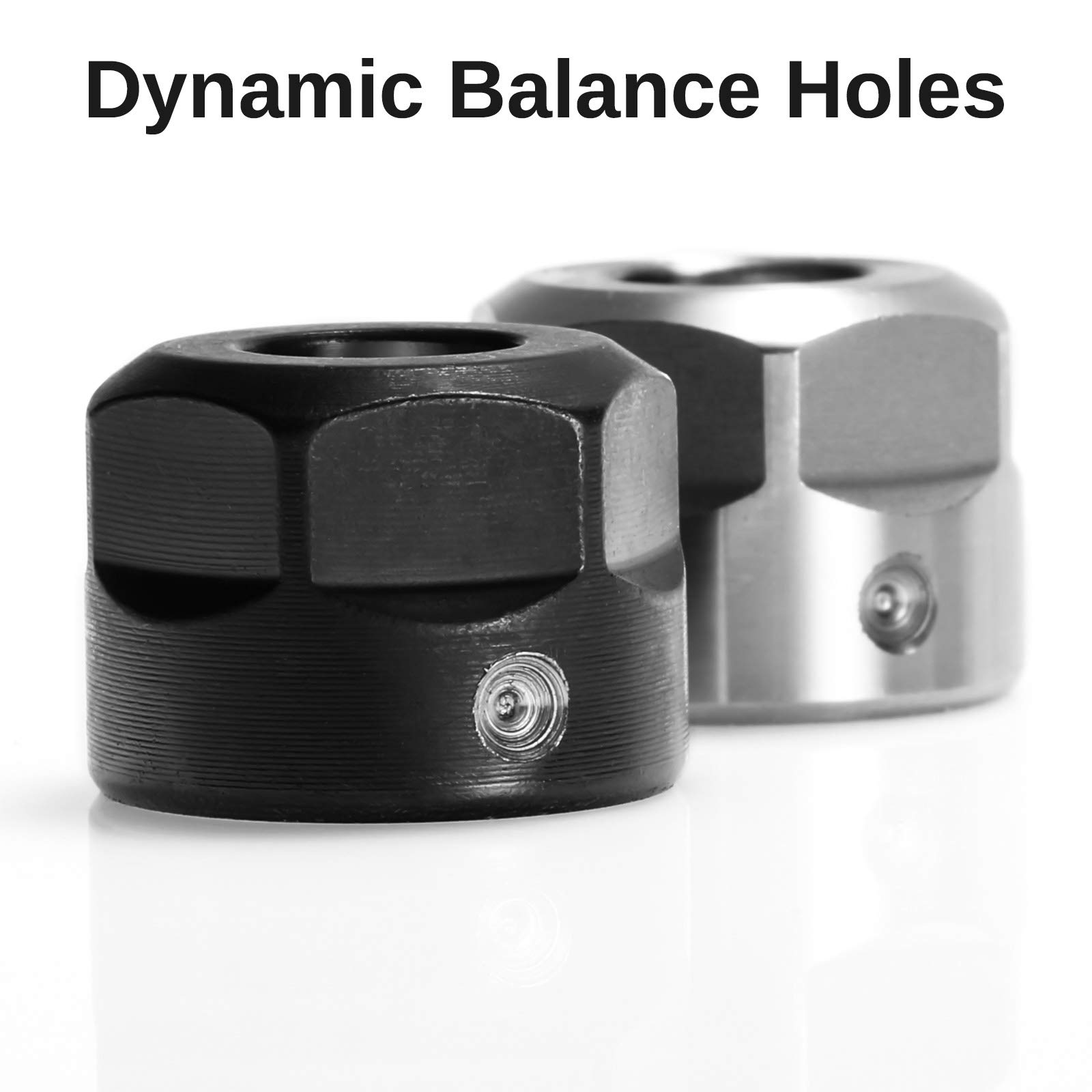 4pcs ER11-A Collet Clamping Nut With Dynamic Balance Holes for CNC Milling Chuck Holder Lathe