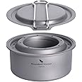 Boundless Voyage Titanium Alcohol Stove Spirit Burner with Fire Cover Outdoor Wood Stove with Stands Brackets Camping Multi-Fuels Ultralight Backpacking Stove (Stove Only)