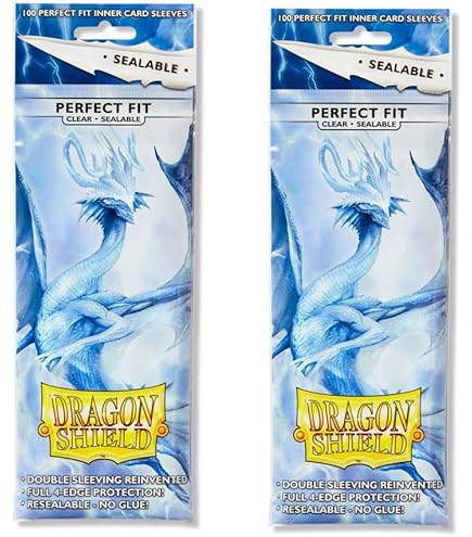 Amazon.com: 5 Packs Dragon Shield Sealable Inner Sleeve Clear Standard Size  100 ct Card Sleeves Value Bundle! : Toys & Games