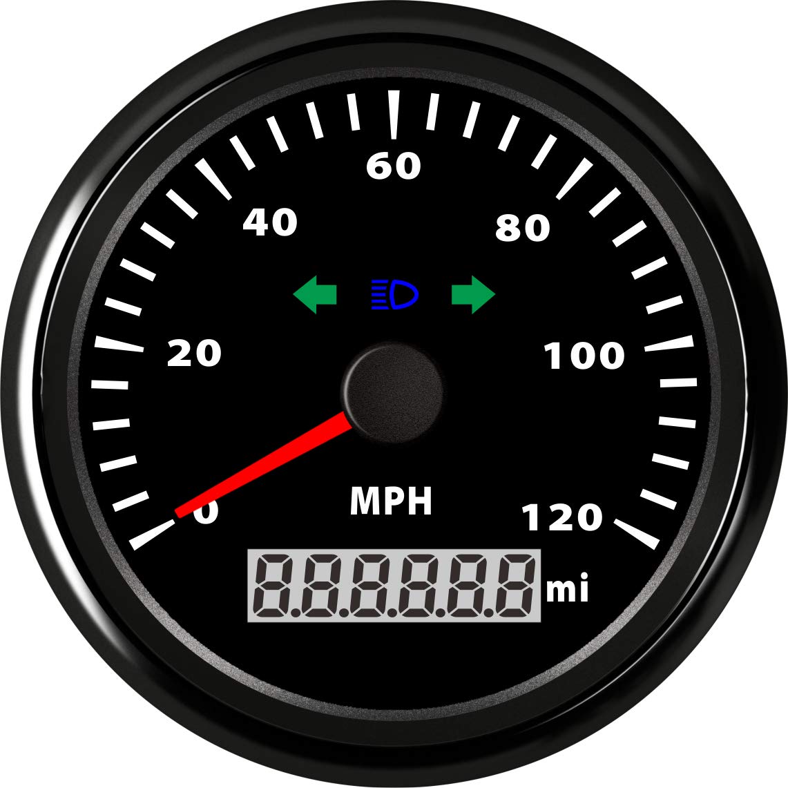 Samdo 85mm Odometer GPS Speedometer Speed Gauge Turning Lamp High Beam