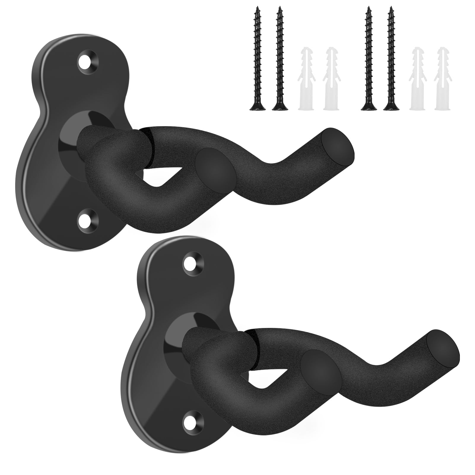 Yumzeco Ukulele Stand 2 Pack,Guitar Hanger,Guitar Wall Mount,Guitar-Holder,Metal Guitar-Hooks for Ukulele Wall Mount Acoustic Electric Classical Bass Mandolins Violin Stand Hangers