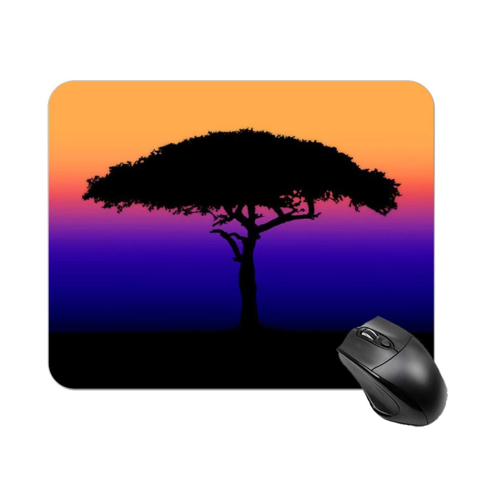 Yeuss Rectangular Non-Slip Mousepad Sunset with Acacia Tree Gaming Mouse mat pad 200mm x 240mm