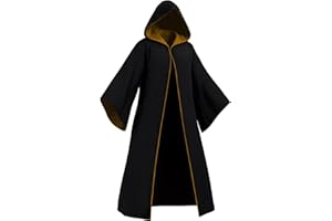 Kidukso Wizard Robe Adult Wizard Cloak Unisex Wizard Costume Hooded Uniform Magical Witch Robe Cloak Cape