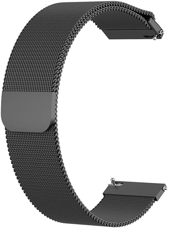 for Vivoactive 4 Bands, Stainless Steel Mesh Loop Straps Wrist Bracelet for ivoactive 4 Smartwatch Replacement Watch Band (Black)