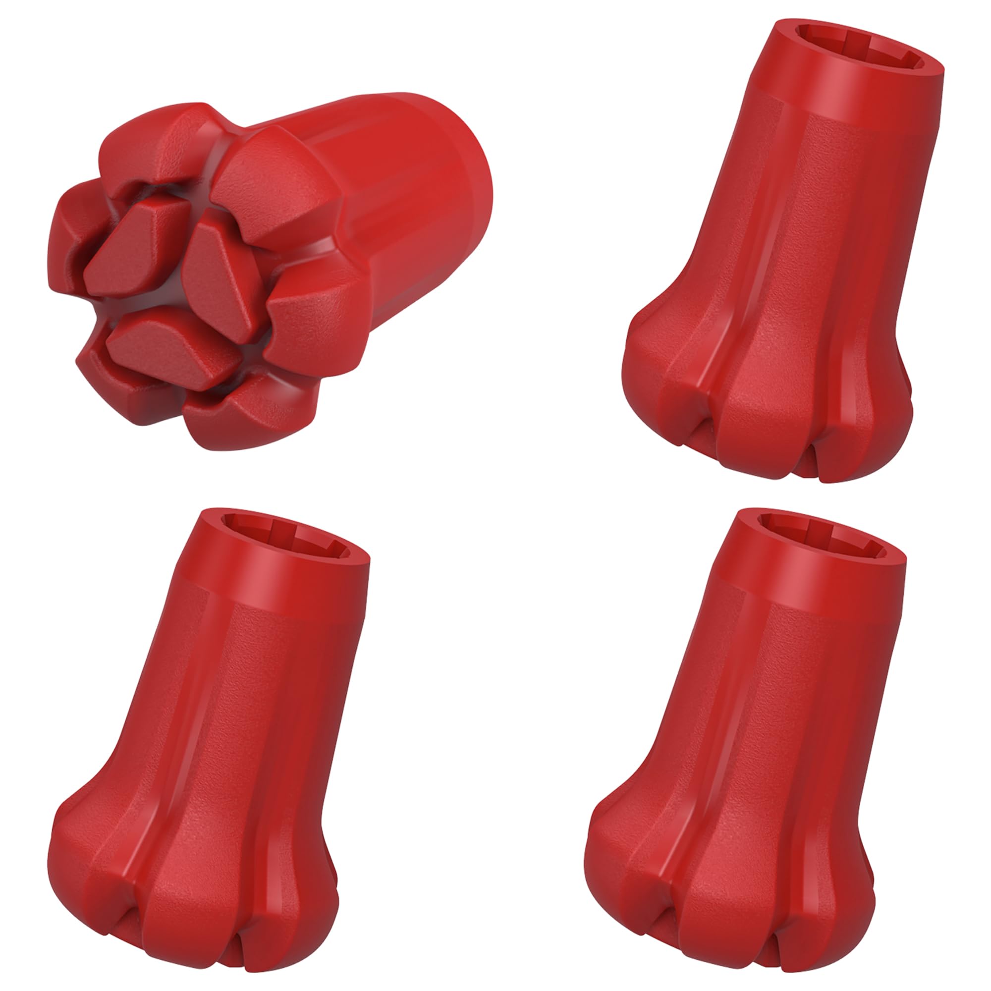 AWINNER Hiking Pole Tips, 4Pcs, Rubber, Wear & Tear Resistant, for Trekking Poles, Walking Sticks, Hiking Canes