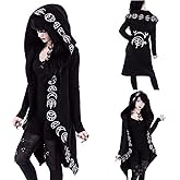 diffstyle Women Moon Gothic Witchcraft Punk Vintage Casual Long Hoodies Top Sweatshirt