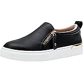 Jeossy Women's Slip On Shoes Casual Fashion Sneakers 8010 Arch Support Loafers for Women with Zipper
