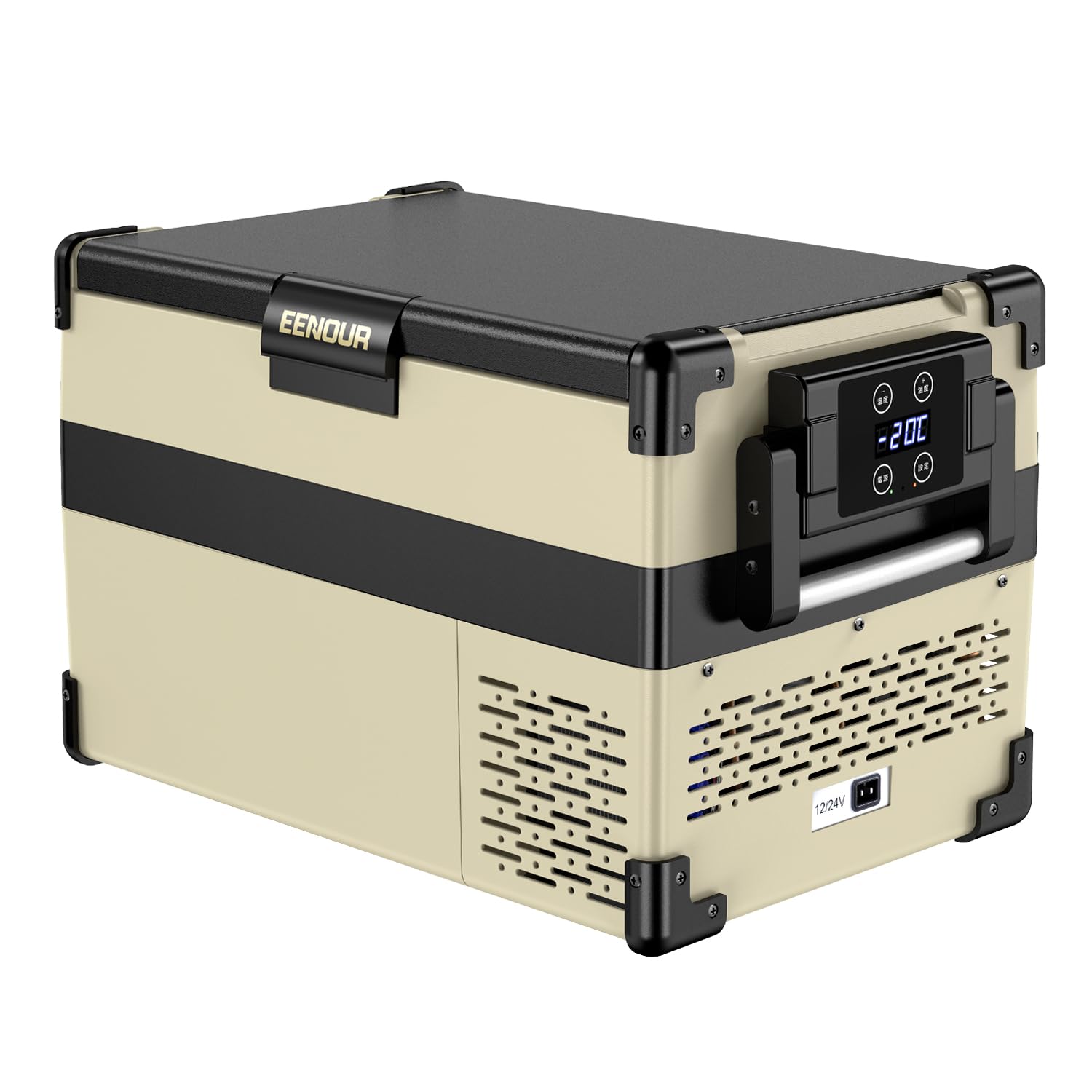 EENOUR 車載冷蔵庫 S32 32L -20℃～10℃ コンプレッサー式 2WAY電源対応 AC100V DC12V/24V 防災製品 ポータブル 急速冷凍 大容量 省エネ 静音 LCD温度表示 庫内灯付き 低電圧保護 AC・DCコード付き 車載家庭両用 車中泊 キャンプ 釣り 災害時に大活躍商品画像