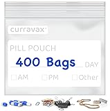 CURRAVAX Pill Pouch Bags for Travel Pack of 400
