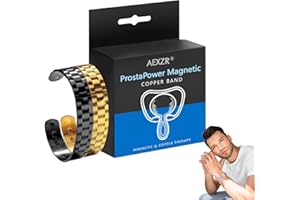 AAFQ ProstaPower Magnetic Copper Band, Magnetic copperProstate Band,Oveallgo Magnetic CopperProstate Band,for Men&Women (Black+Gold)