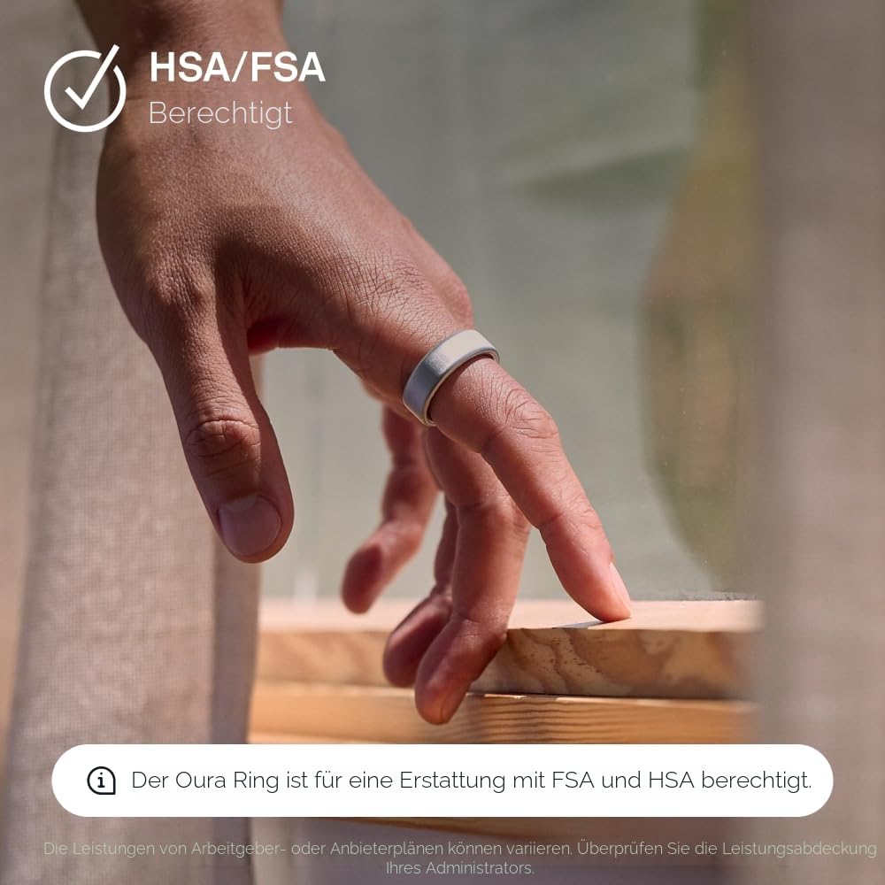Oura Ring 4 - Gebürstetes Silber - Size 11 - Smart Ring | Measure First with Oura Ring 4 Sizing Kit | Sleep Tracking Wearable - Heart Rate - Fitness Tracker - Up to 8 Days Battery Life 8