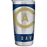 Rico Industries NCAA UC Davis Aggies Standard 20oz Stainless Steel Tumbler with Lid - Great For Coffee, Tea, Water or Cocktails